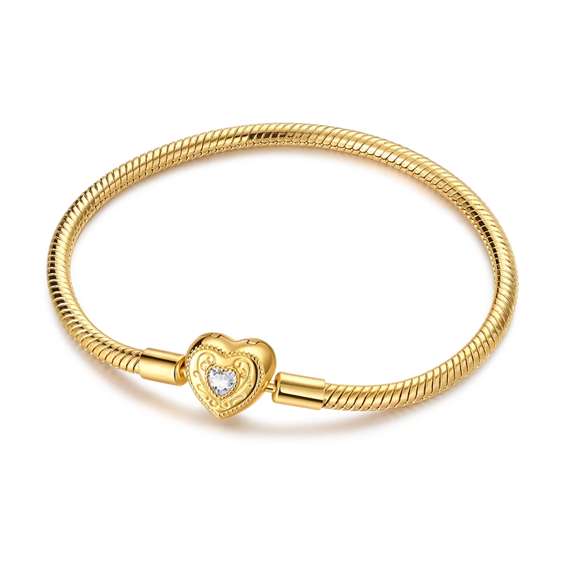 Sterling Silver Bracelets 17-20CM  Heart Shaped Bracelet