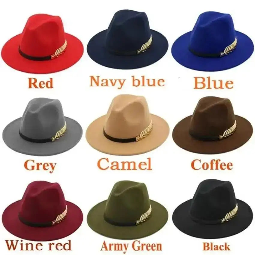 Fashion  Woolen Hats Large Brimmed