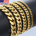 3-11MM Gold Color Stainless Steel Bracelets