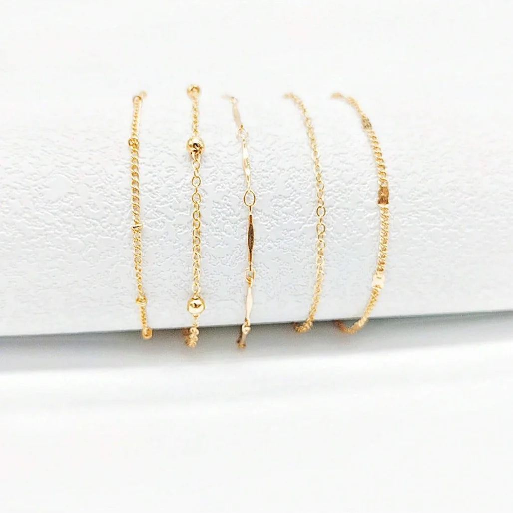 Mixed Chain Anklet Set, Bohemian
