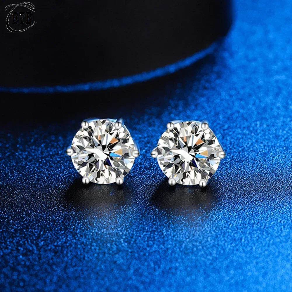 925 Sterling Silver  Moissanite Earrings