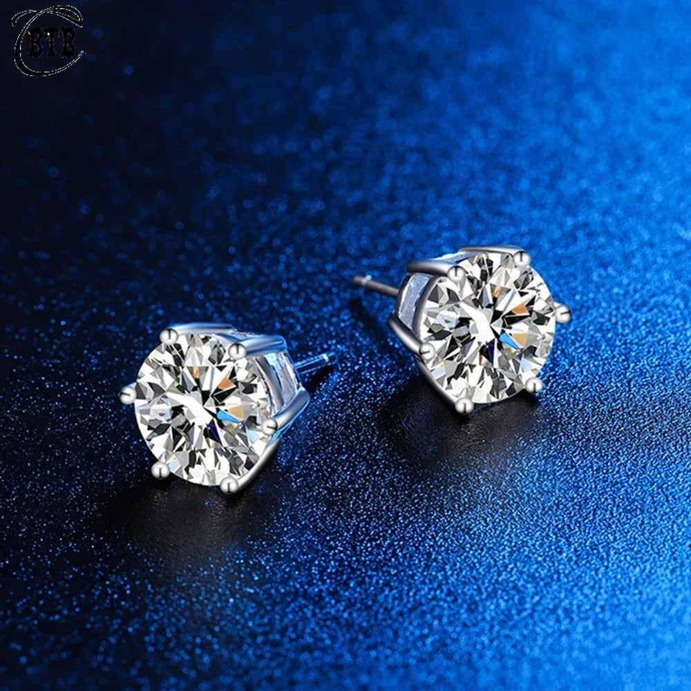 925 Sterling Silver  Moissanite Earrings