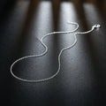 925 Sterling Silver 1MM circle chain necklace