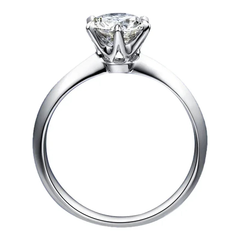 925 Sterling Silver 1-3 Ct Real Moissanite Rings