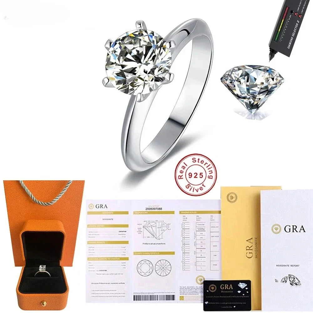 Moissanite  Ring S925 Sterling Silver