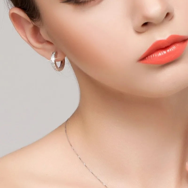 Sterling Silver  Zircon Earrings