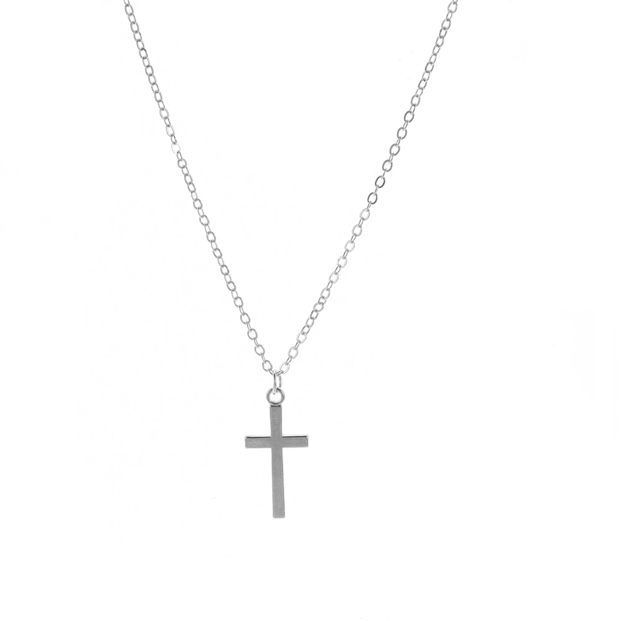 Gold Plated  Cross Unisex Pendant Necklace
