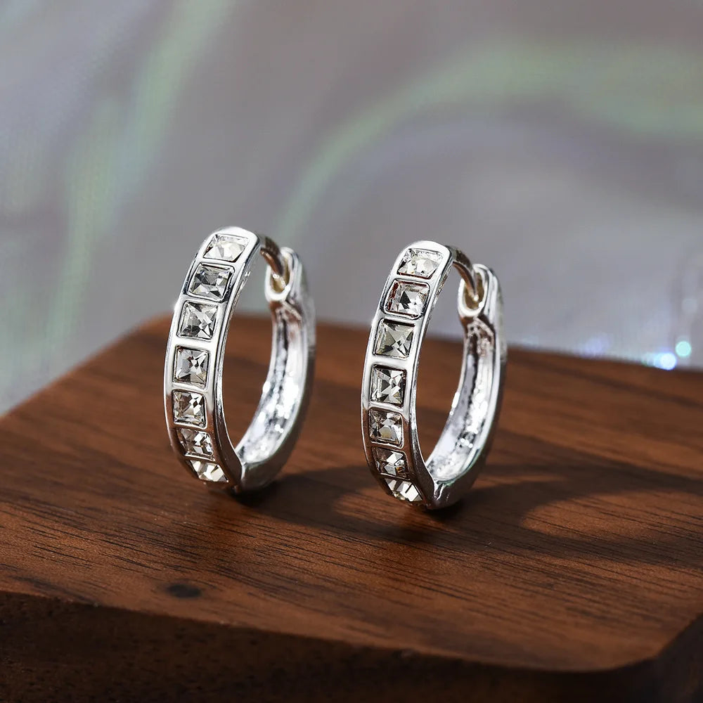 Sterling Silver  Zircon Earrings