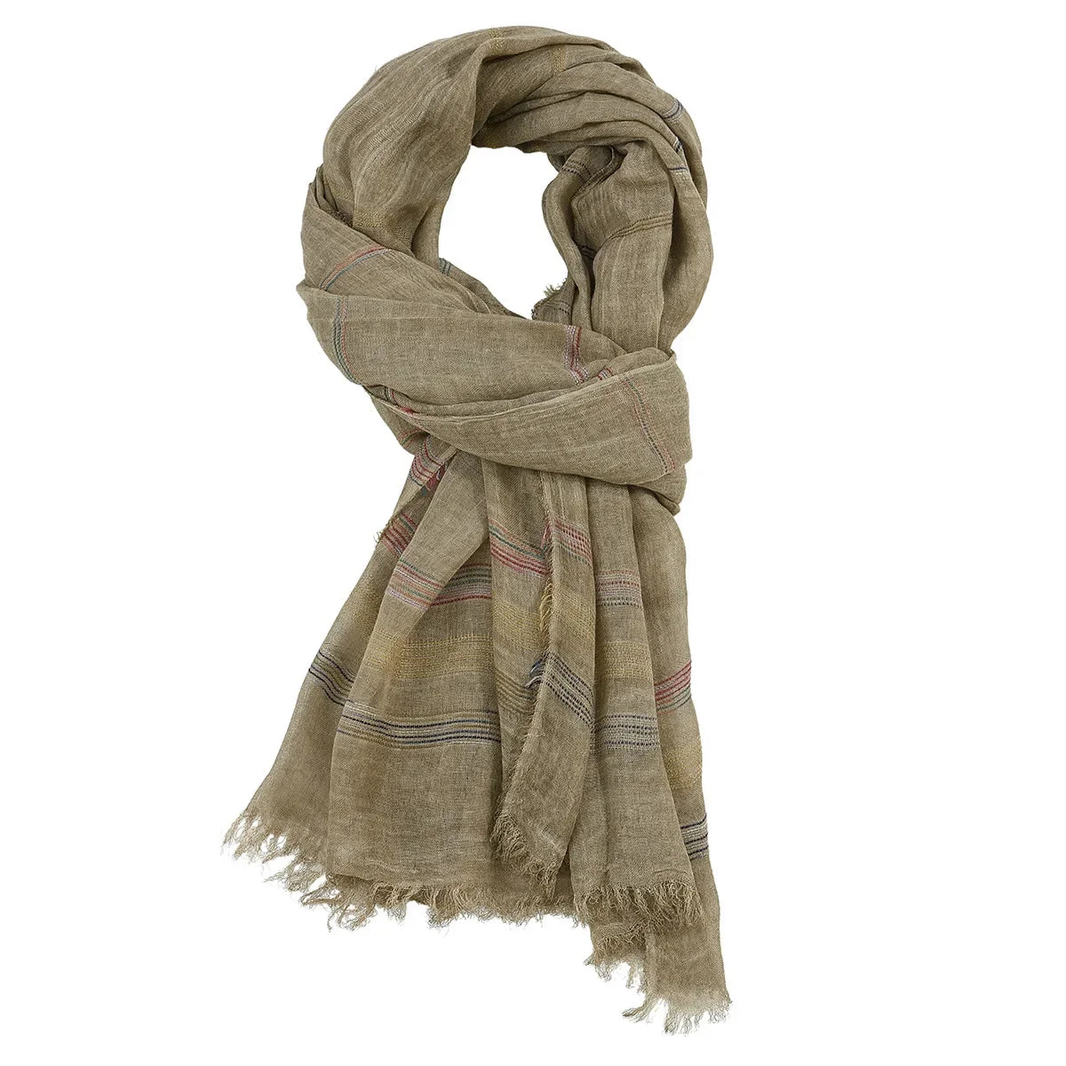 Fashion Men Scarf Cotton Linen Yarn-dyed Striped Men's Scarves Tassel Long Shawl Autumn Winter Male Accessories  Wraps