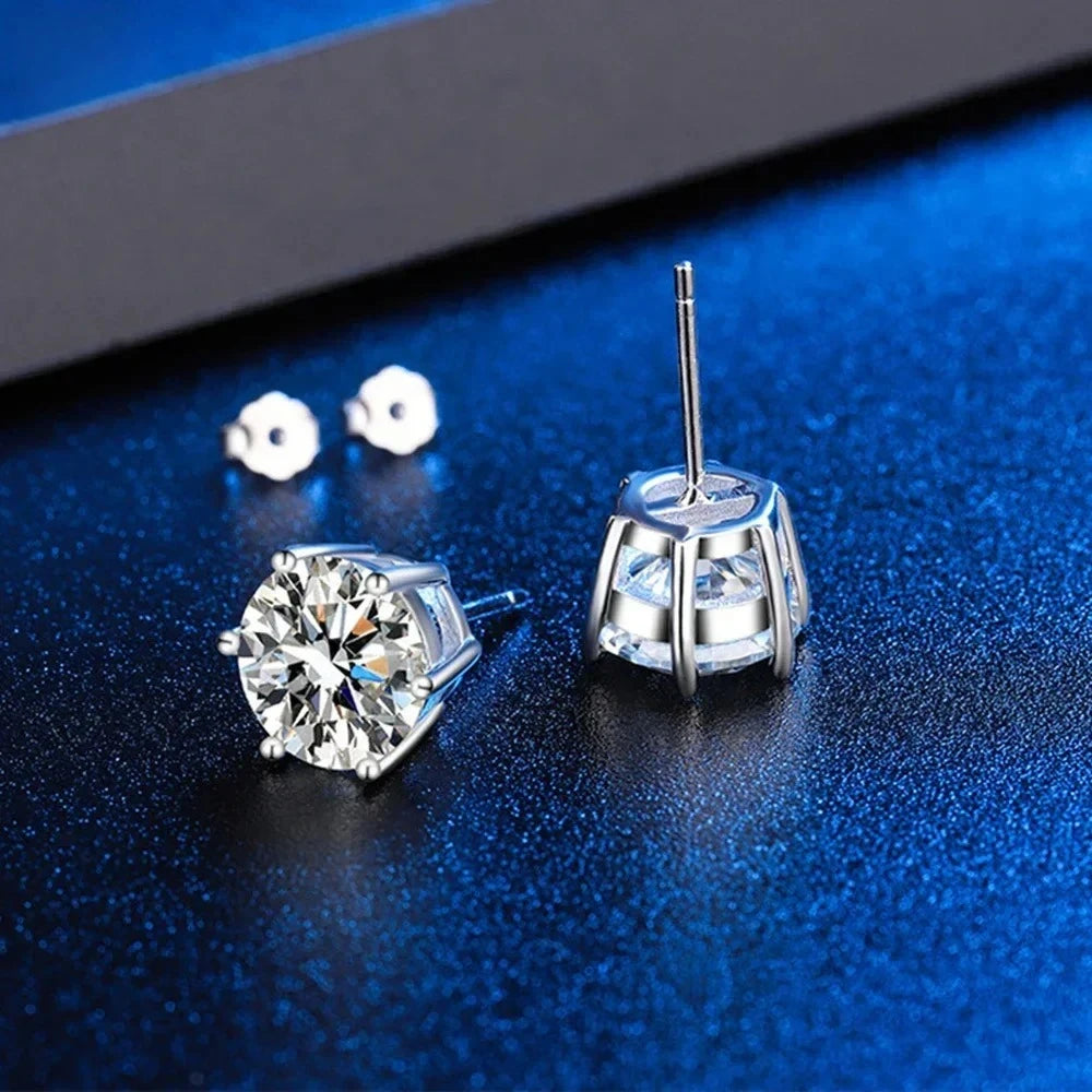 925 Sterling Silver  Moissanite Earrings