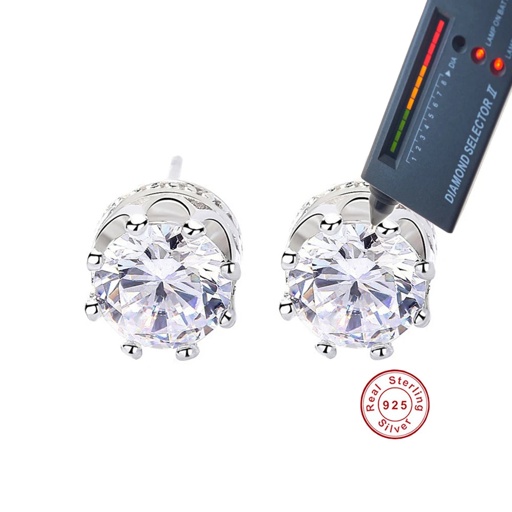 925 Sterling Silver Moissanite Earrings