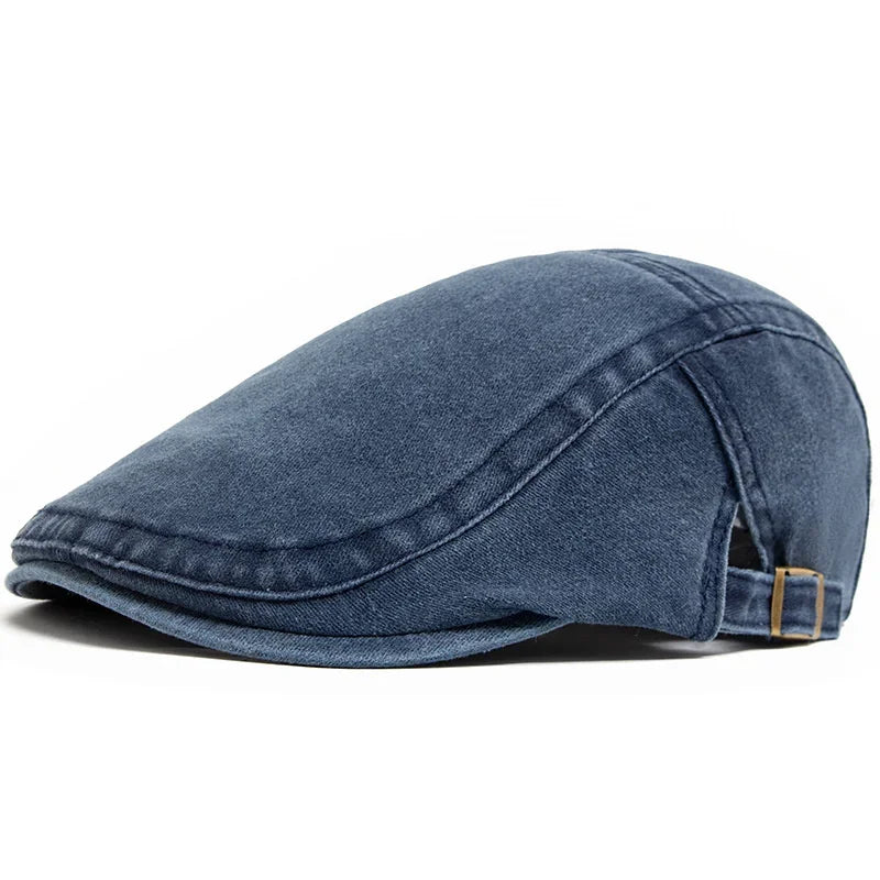 Spring Summer Vintage Cotton Beret Men Women Fashion Flat Visor Cap Casual Berets Retro Newsboy Hat Unisex Adjustable Sun Hats