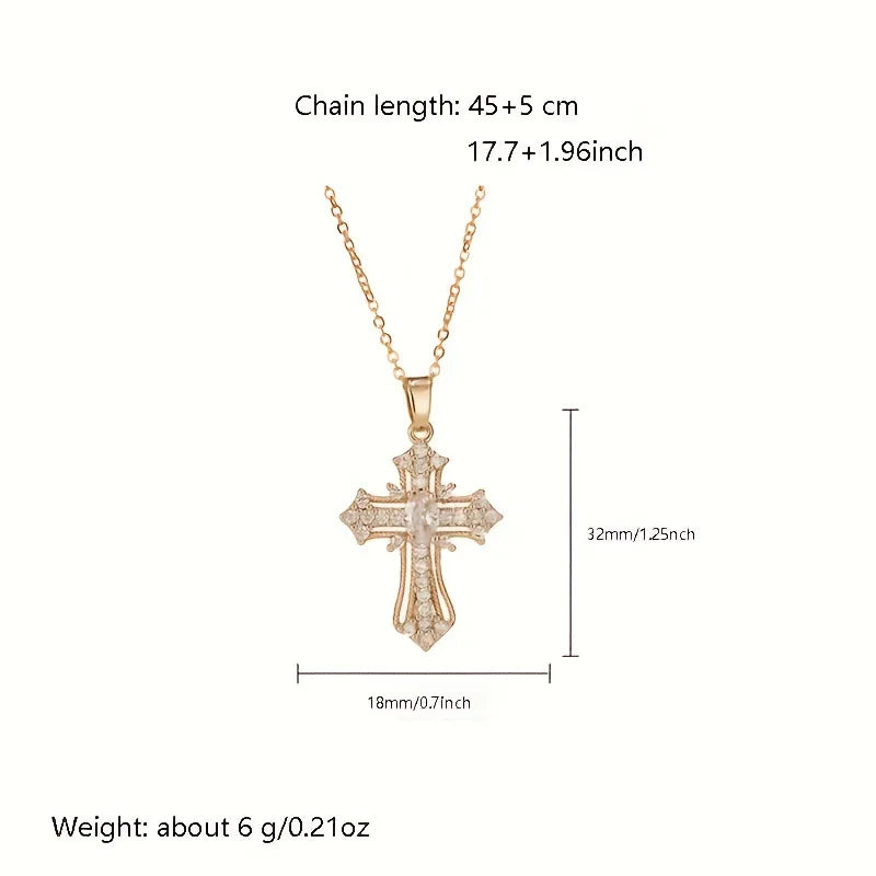 Gold color Cross Pendant Necklace