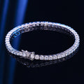 Sterling Silver 925 5mm D VVS1 Moissanite Bracelet