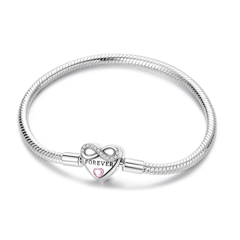Sterling Silver Bracelets 17-20CM  Heart Shaped Bracelet