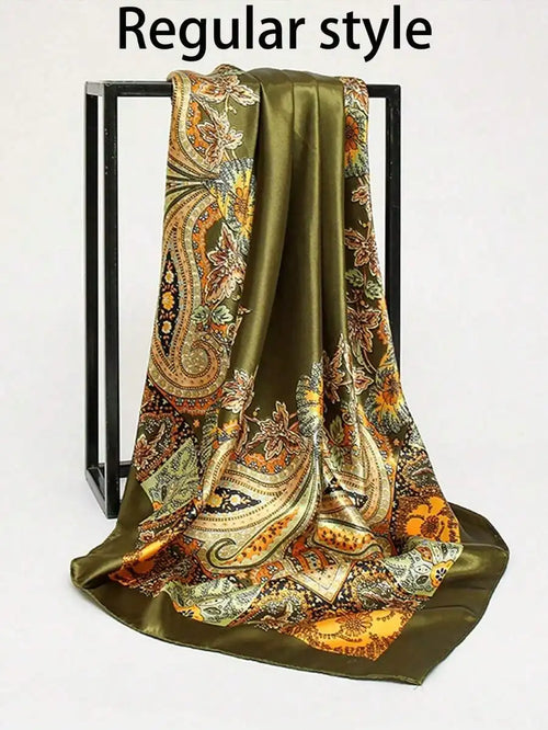 35 inch  large square silk headscarf