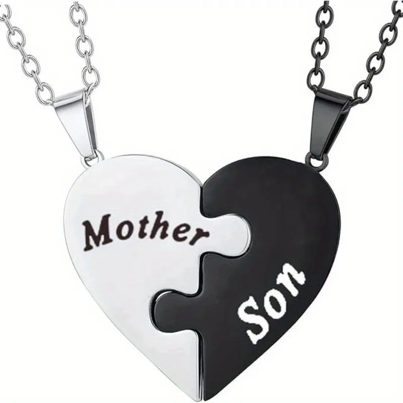 Mother & Son Matching Heart  Necklace