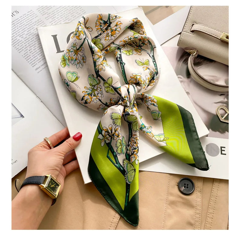 Houndstooth Printed Square Scarf