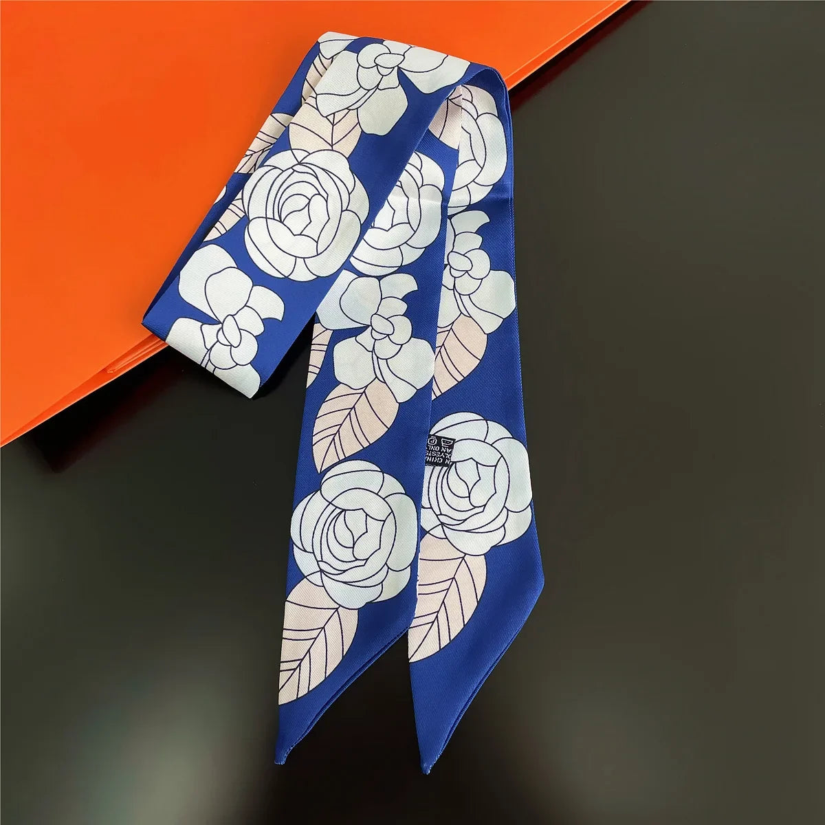 Saddle Print Summer Skinny Silk Scarf