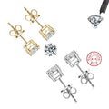 Classic Sterling Silver Gold  Stud Earrings