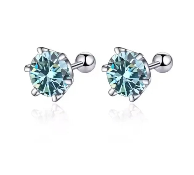Moissanite Earrings 925 Sterling Silver  Stud Earrings