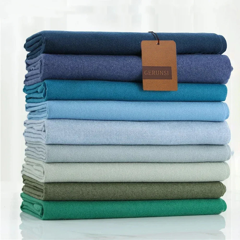 Cashmere Scarf Thick Warm Pashmina  Solid Color Tassel
