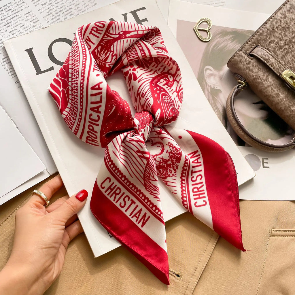 Houndstooth Printed Square Scarf