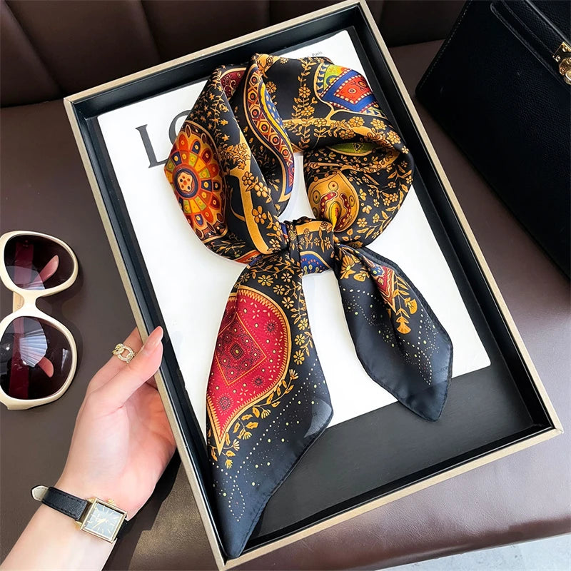 Bohemian Silk Square Scarf