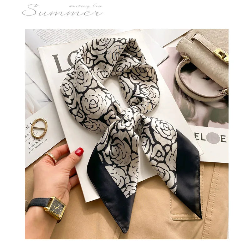 Houndstooth Printed Square Scarf