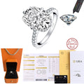 New Sterling Silver 925 Oval Real Moissanite Rings D Color Vvs1 8ct Women Wedding Luxury Diamond Rings Jewelry