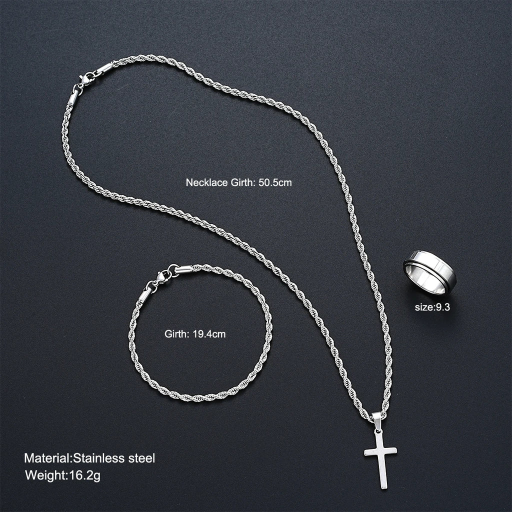 Stainless Steel Simple Jewelry Set