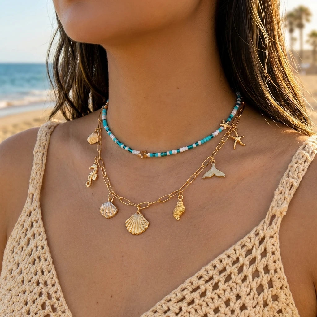 Bohemian Multilayer Pendant Necklace