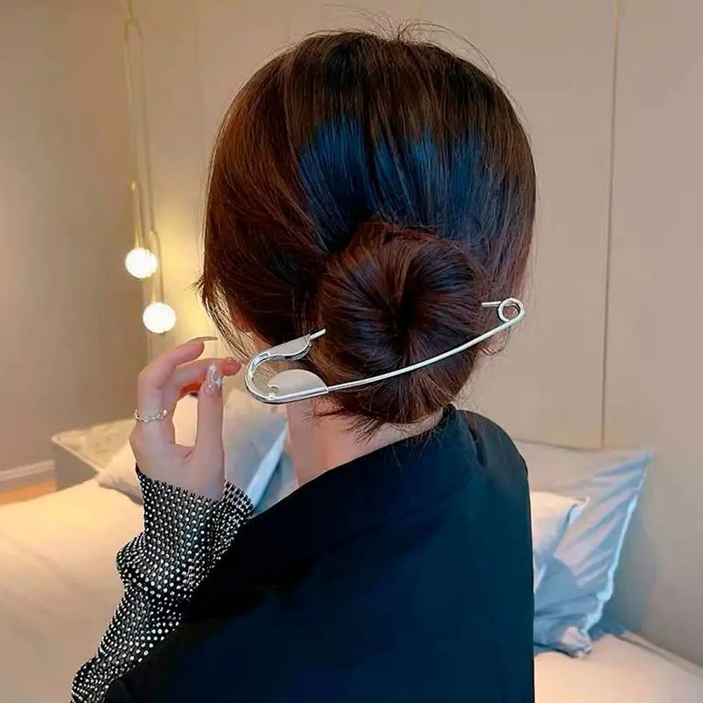 Large Safety Pin Metal Hair Claws