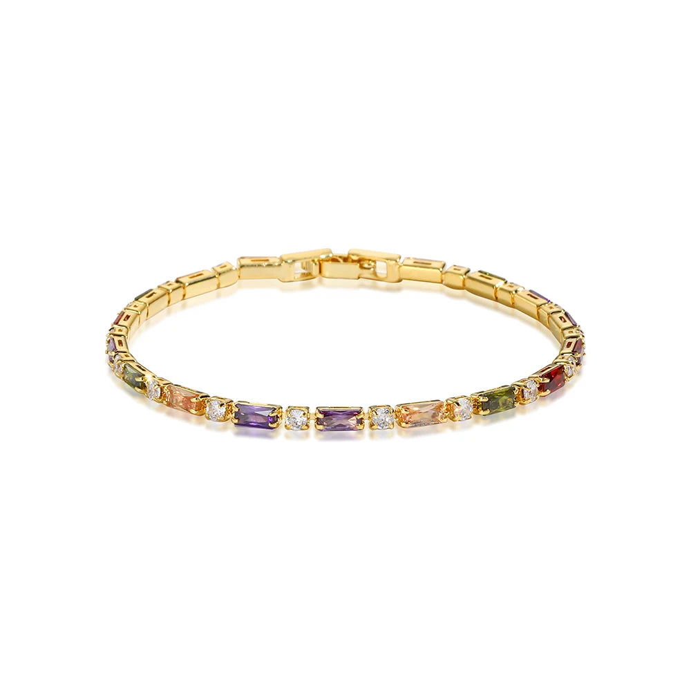 Rainbow Crystal Tennis Bracelets