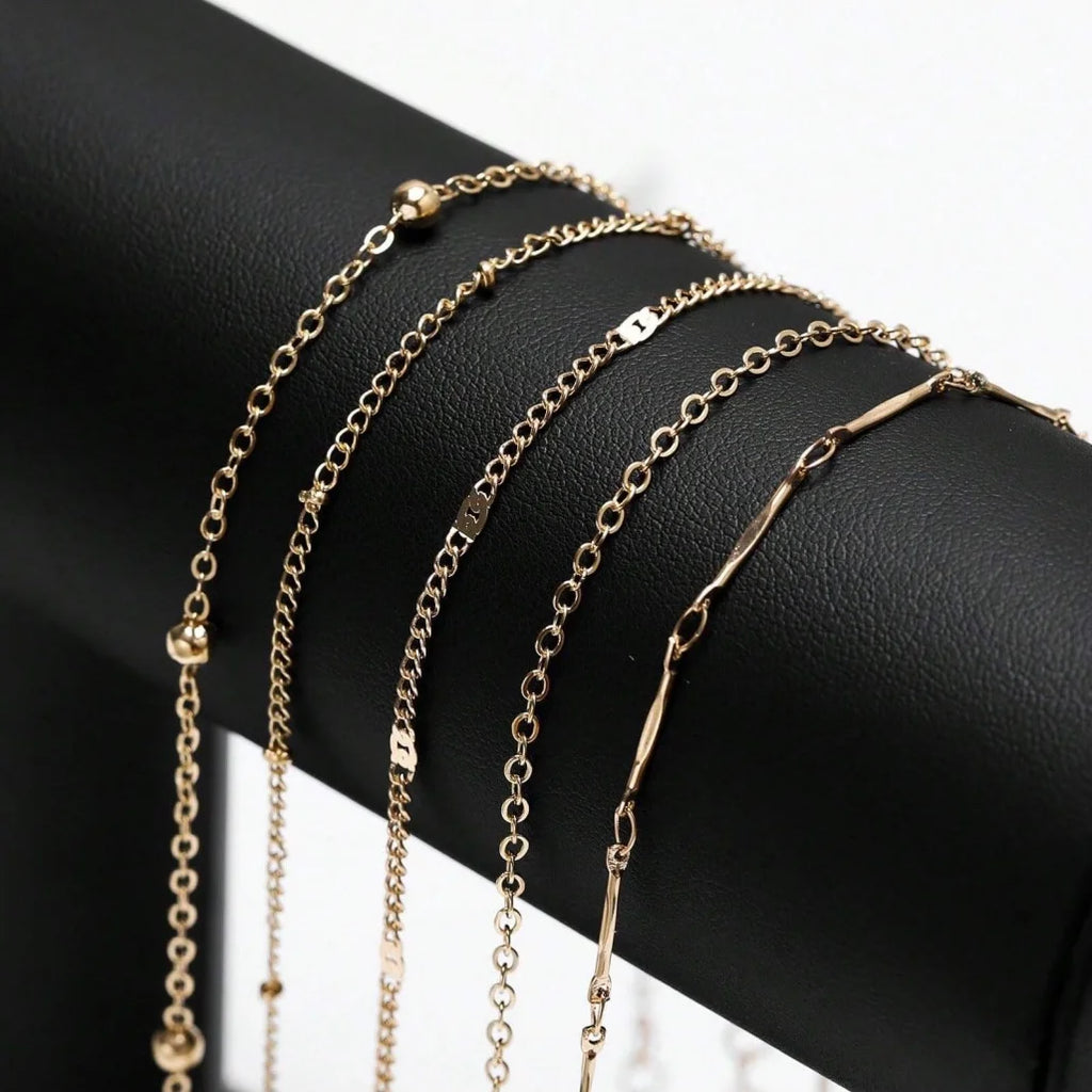 Mixed Chain Anklet Set, Bohemian