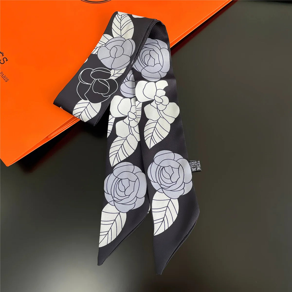 Saddle Print Summer Skinny Silk Scarf