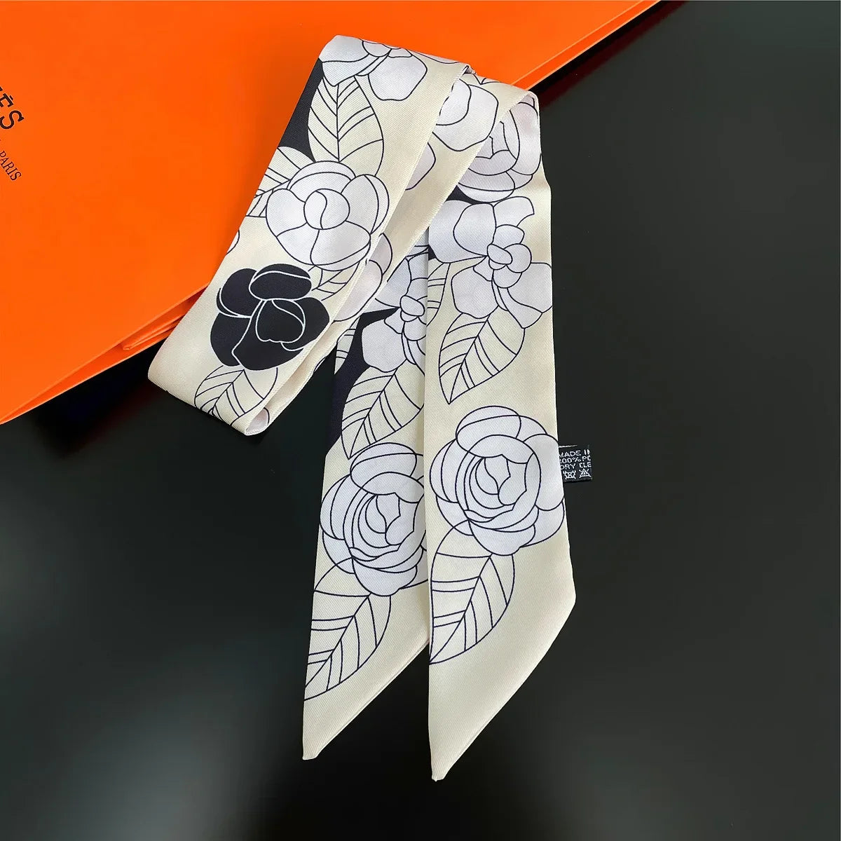 Saddle Print Summer Skinny Silk Scarf