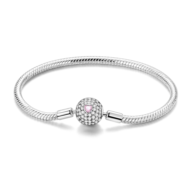 Sterling Silver Bracelets 17-20CM  Heart Shaped Bracelet