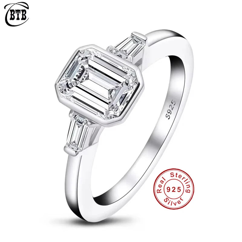 Sterling Silver  Moissanite  Ring
