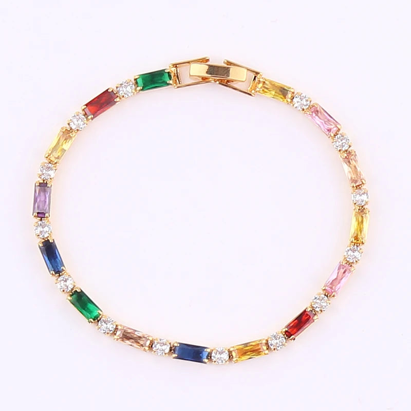 Rainbow Crystal Tennis Bracelets