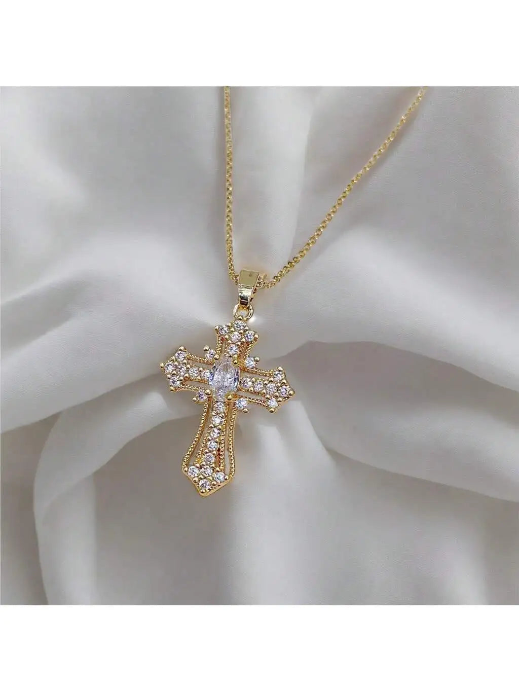 Vintage cross necklace