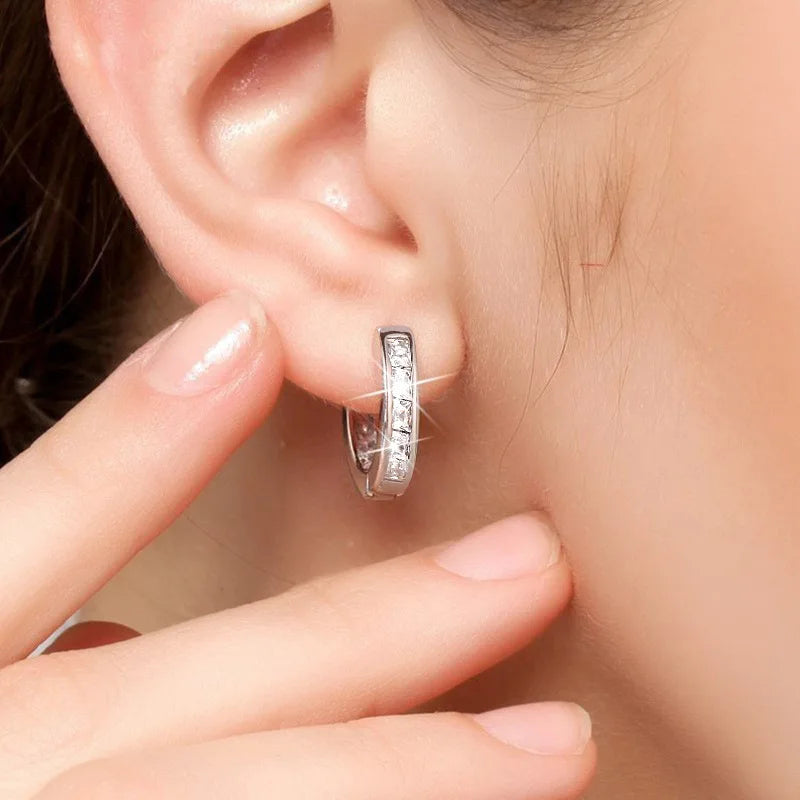 Sterling Silver  Zircon Earrings