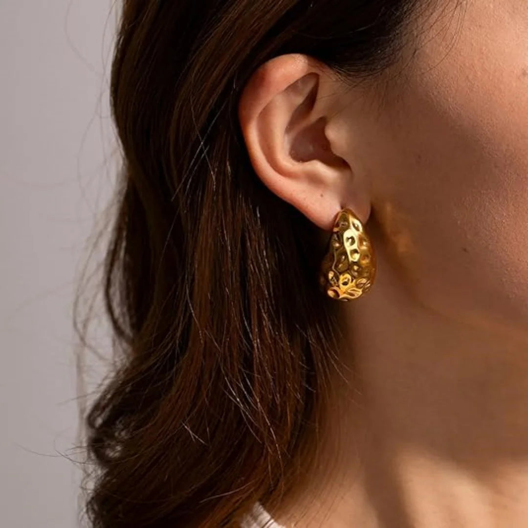 Gold Hoop Earrings Set 9 Pairs Hypoallergenic