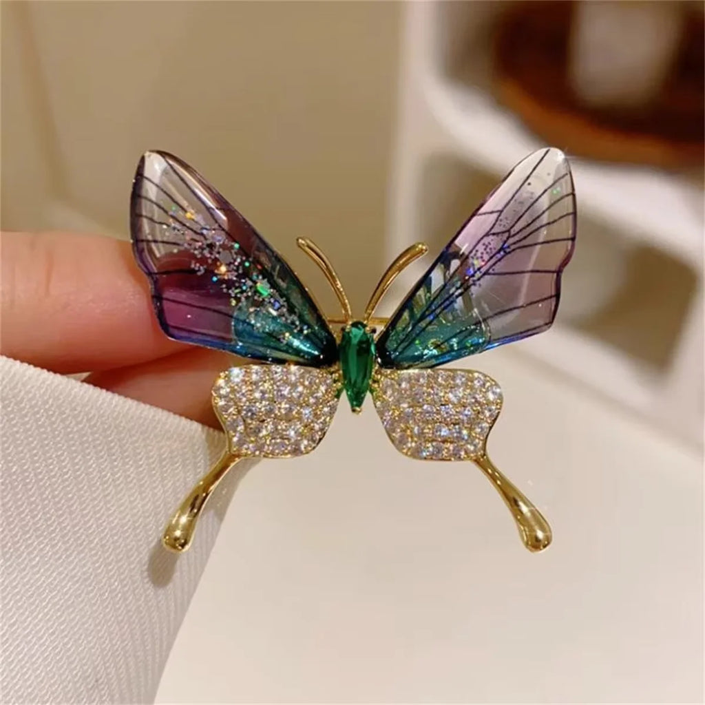 Luxury Butterfly Brooch, Exquisite Chest Flower Pin, Ladies' Jewelry Gift, Birthday Party Clothing Or Backpack, Suit Accessories