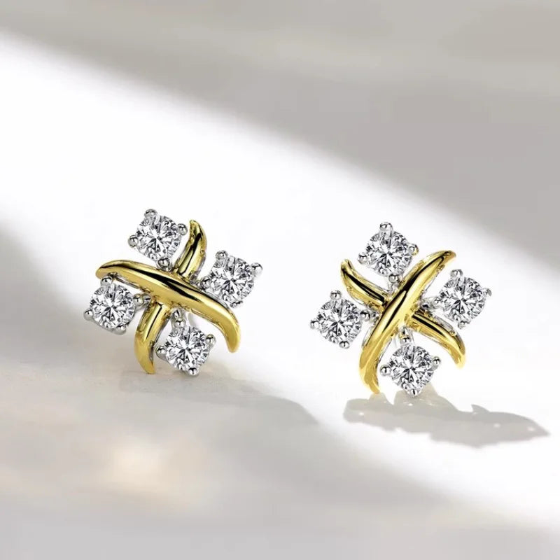 Niche Design Cross Earrings Light , Fashionable, Simple,