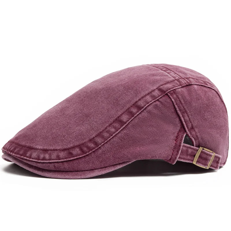 Spring Summer Vintage Cotton Beret Men Women Fashion Flat Visor Cap Casual Berets Retro Newsboy Hat Unisex Adjustable Sun Hats