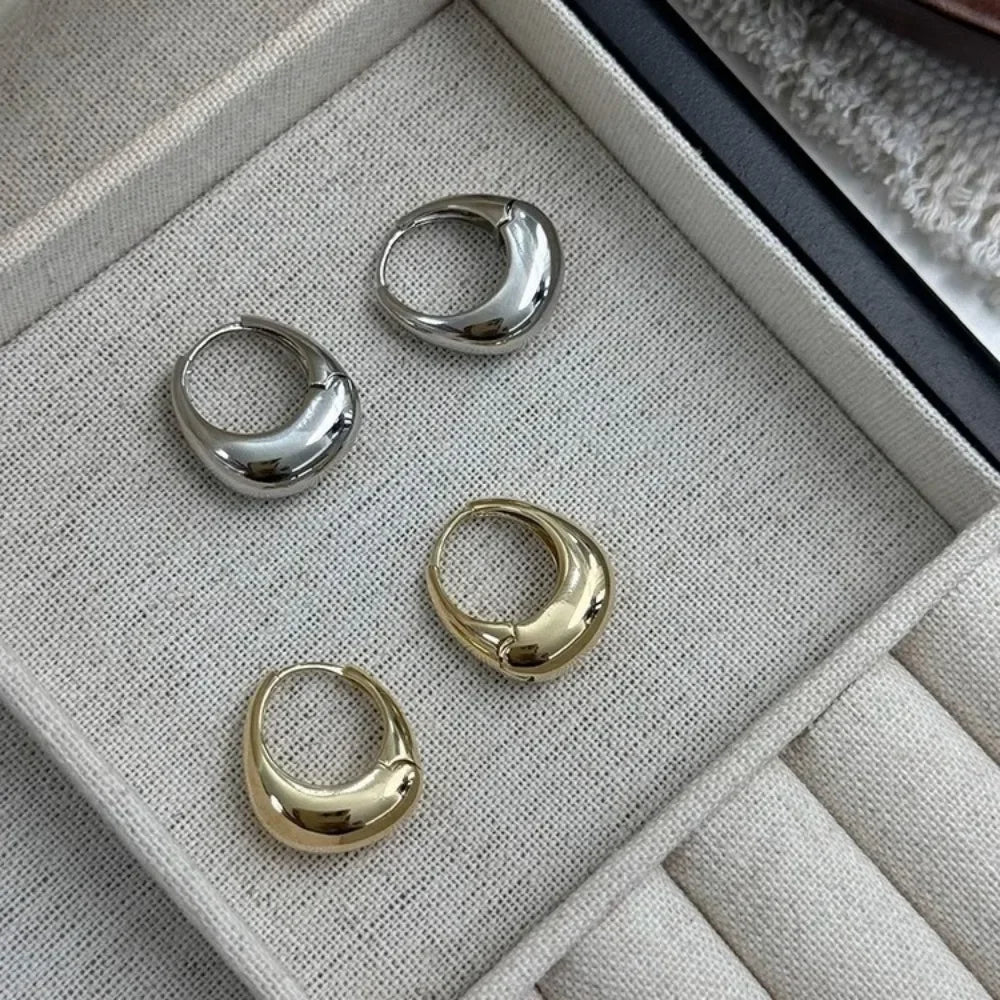 Stainless Steel Chunky Hoop Earrings