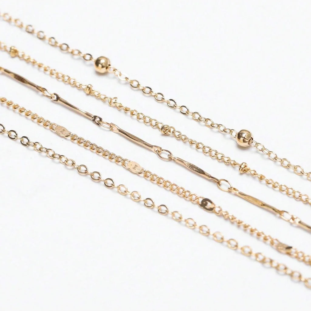 Mixed Chain Anklet Set, Bohemian