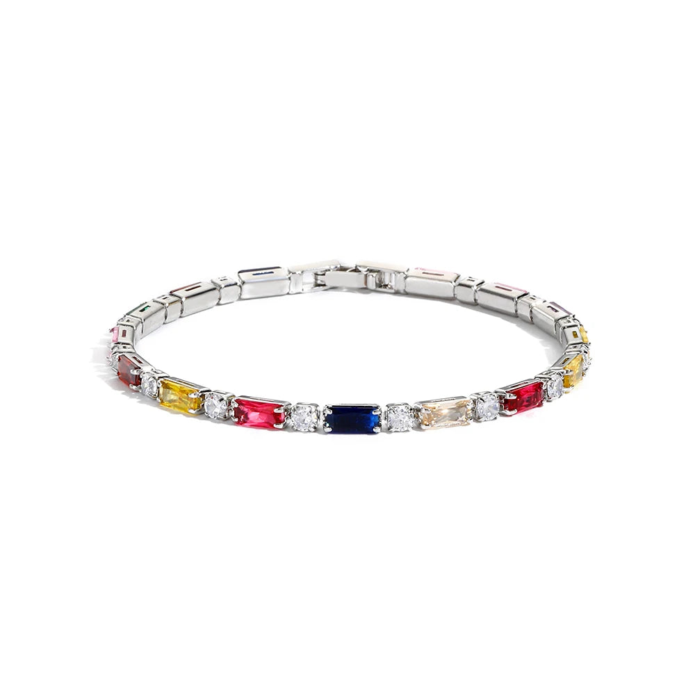 Rainbow Crystal Tennis Bracelets