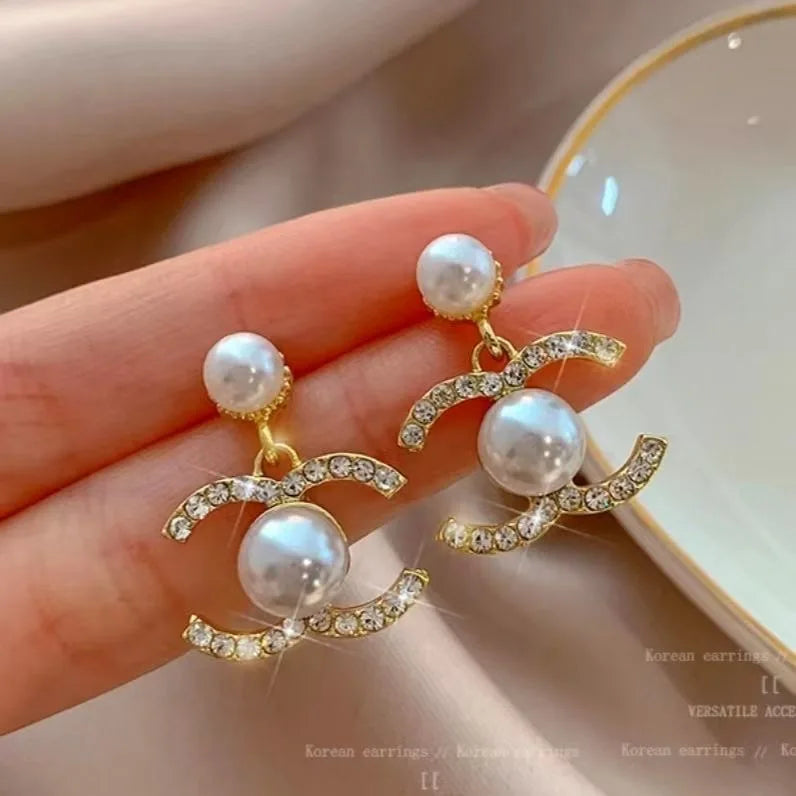 1 Pair Elegant Pearl Decor Dangle Earring, Vintage Faux Pearl Earring With Charms, Basic Design Earrings Gift For Women Daily We